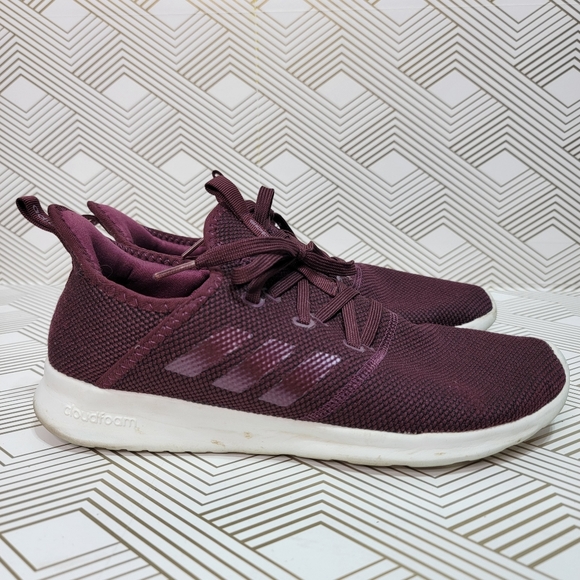 Adidas Cloudfoam Women's Size 10 Red Burgundy Running Shoes Sneakers EE8076. - Picture 2 of 7